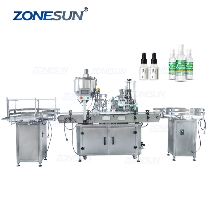 ZS-FAL180A4 Automatic Filling And Capping Machine With Cap Feeder