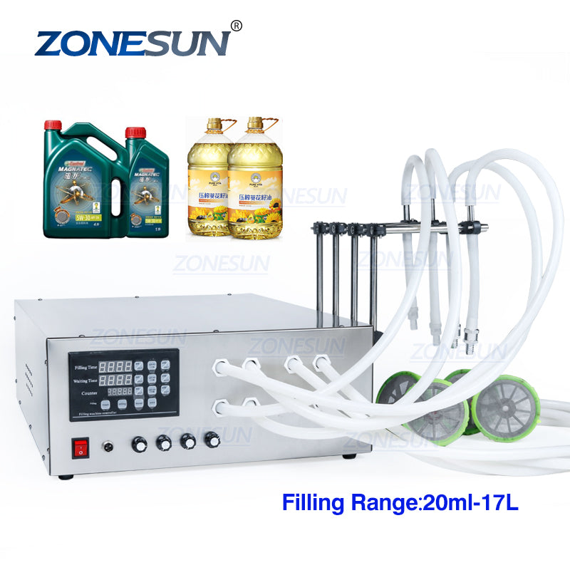 4 Nozzles Liquid Bottle Filling Machine