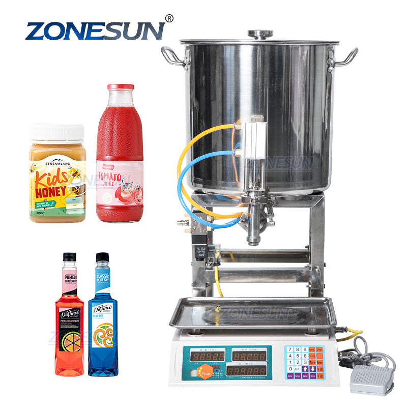 ZONESUN ZS-WF33 Semi Automatic Honey Filling Machine For Cream Paste O