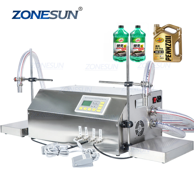 ZS-DP432W Double Nozzles Diaphragm Pump Filling Weighing Machine