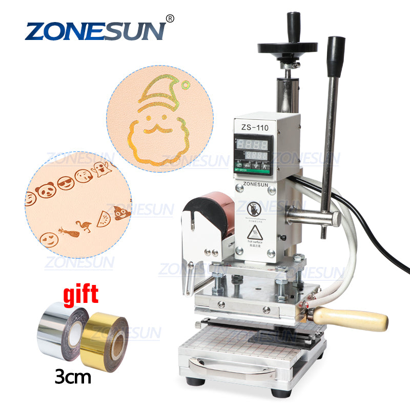 ZONESUN ZS-110 Digital Hot Foil Stamping Machine Leather Tool For Wood