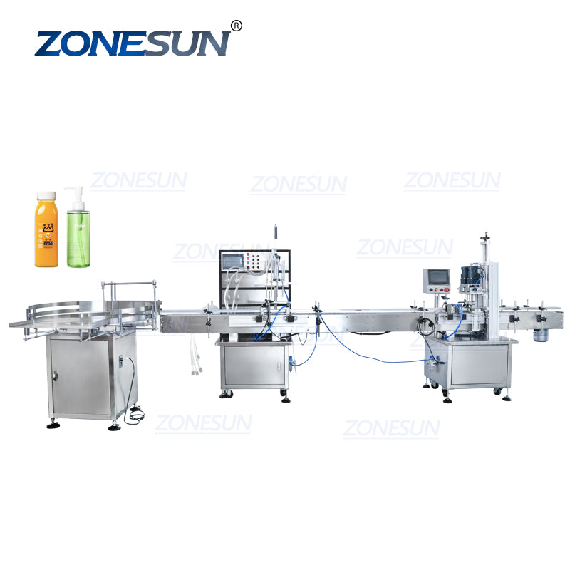 Capping Unit Fill Pack Machine ZONESUN ZS-FAL180P Full Automatic Filling Capping Machine For Producti