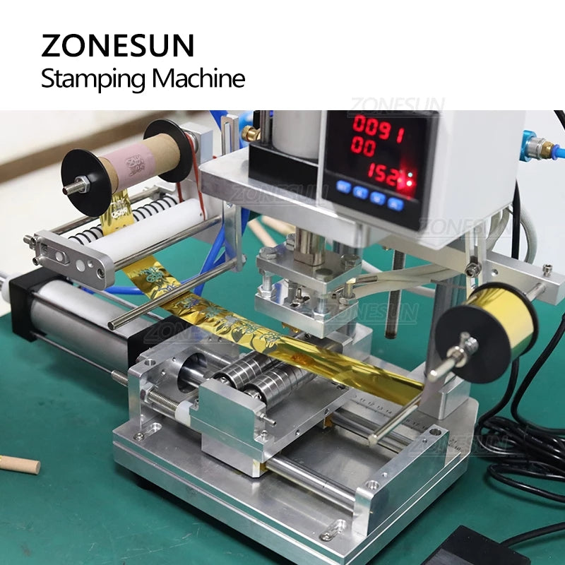 ZONESUN ZS-GT100 Logo Trademark Hot Foil Stamping Machine for Cylinder