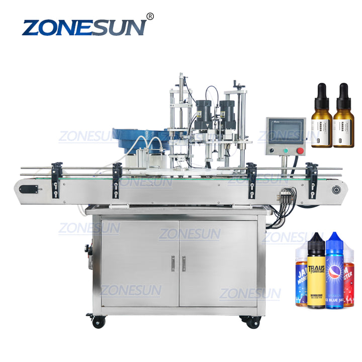 ZS-AFC1 Automatic Essential Oil Vials Beard Oils Dropper Bottle Monoblock Rotary Filling Capping Machine