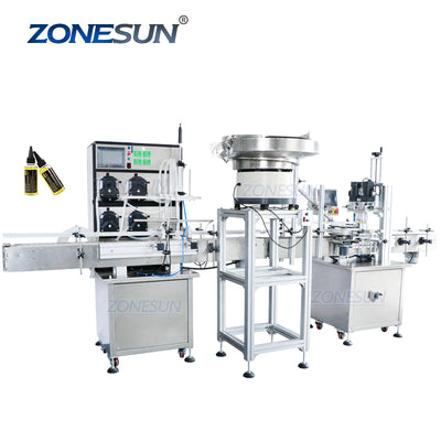 ZS-FAL180A6 Automatic Filling Capping Machine With Cap feeder