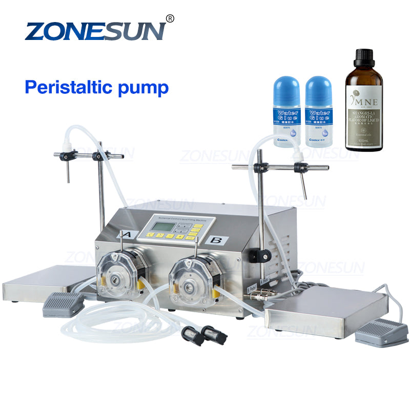 2 Heads Peristaltic Pump Liquid Filling Machine