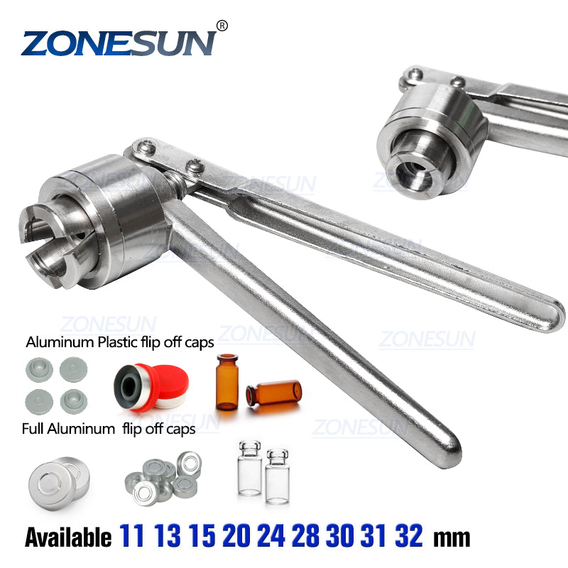 ZONESUN Manual Vial Crimper for Use with 20mm Crimp Seals Crimper Capp