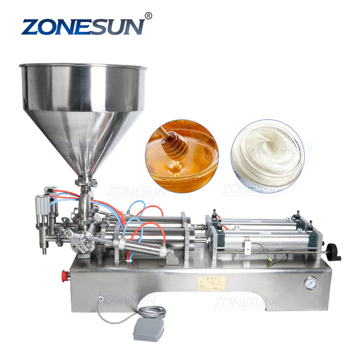 Double heads pneumatic paste filling machine