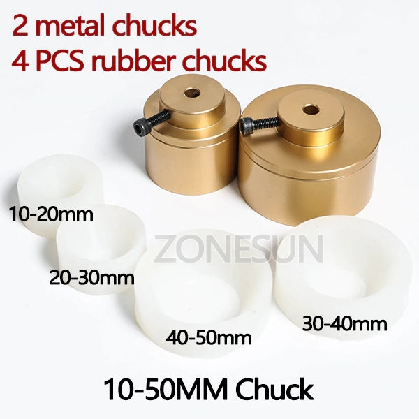 ZONESUN 28-32mm 38mm/10-50mm Capping machine chuck screw capping tool - ZONESUN TECHNOLOGY LIMITED