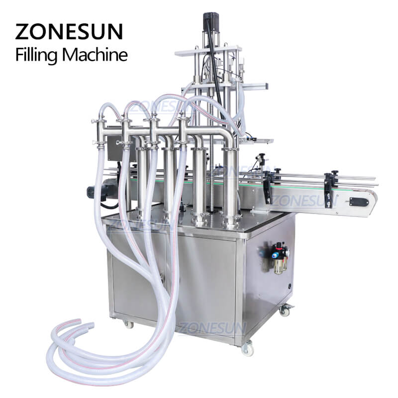ZS-YT4T-4D Automatic Diving Nozzle Liquid Filling Machine