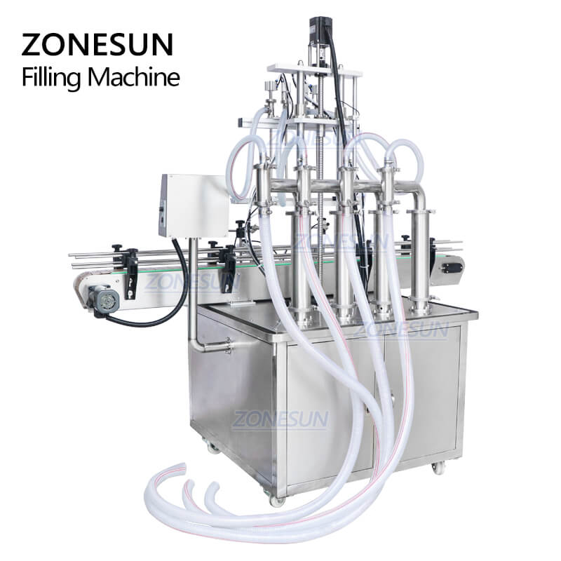 ZS-YT4T-4D Automatic Diving Nozzle Liquid Filling Machine