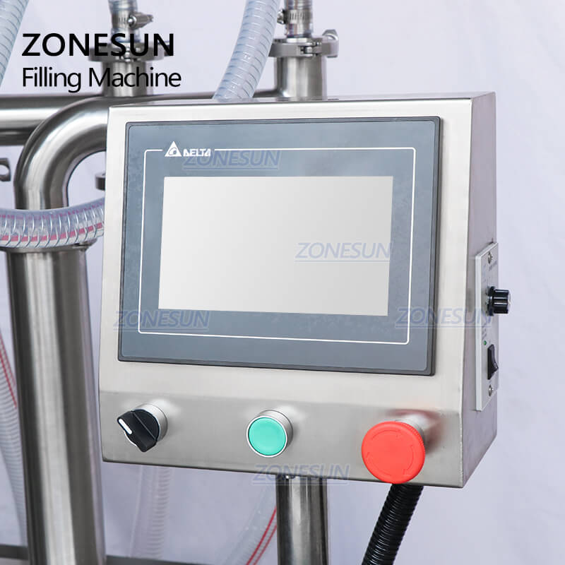 Operation Panel of ZS-YT4T-4D Automatic Diving Nozzle Liquid Filling Machine