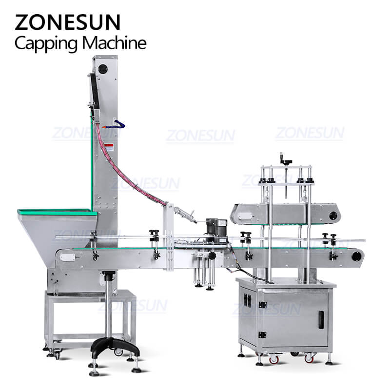 Cap Pressing Machine With Cap Feeder