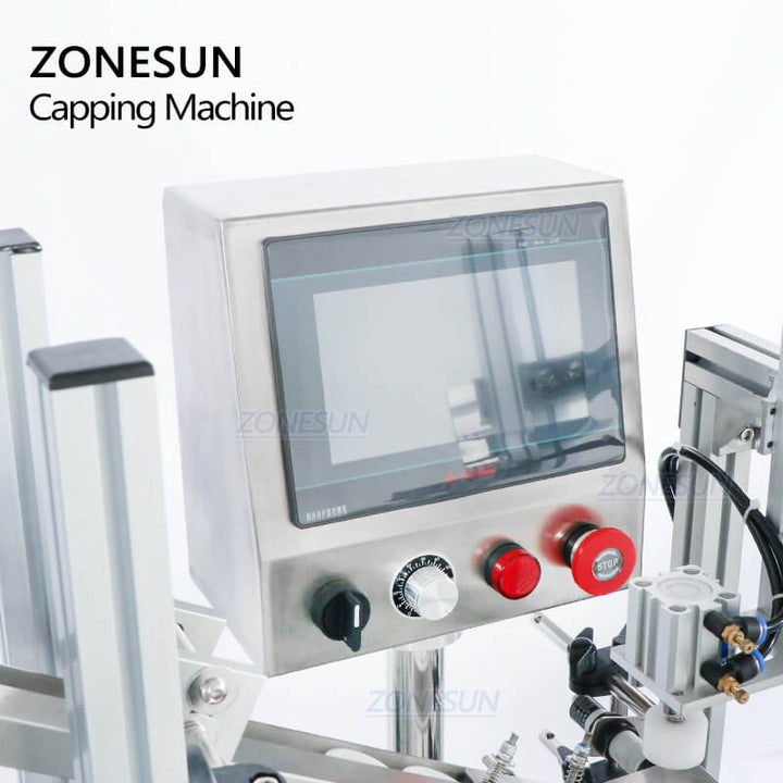 Operation Panel of Automatic Capping Machine With Cap Feeder