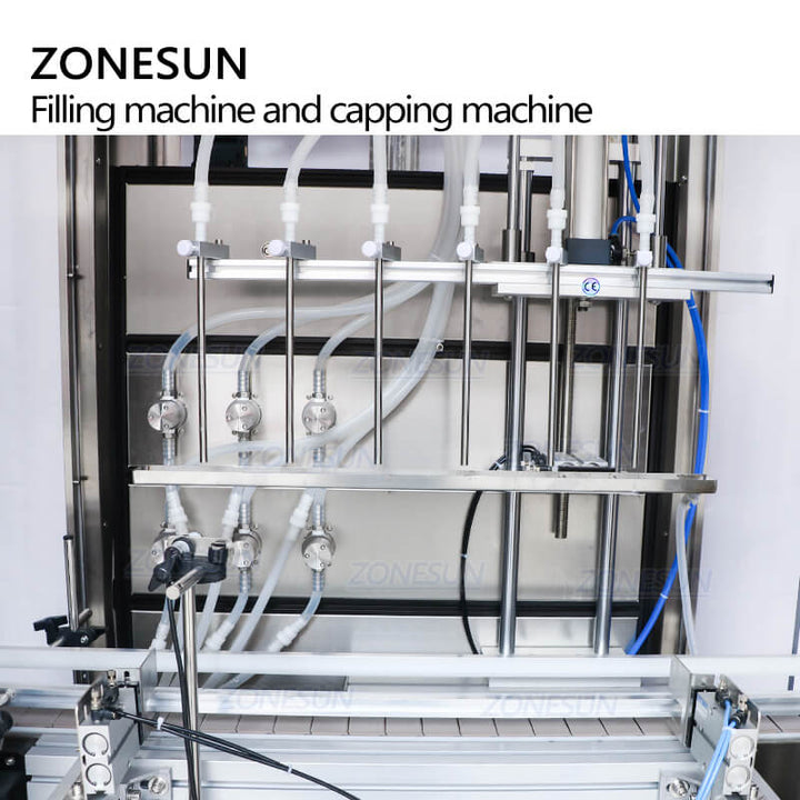 ZS-FAL180AD Automatic Filling Capping Machine With Dust Cover