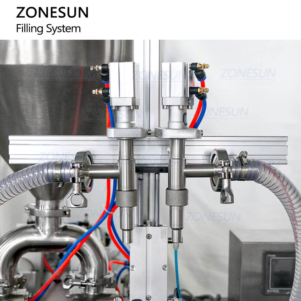 Filling Nozzle of Automatic Paste Filler With Mixing Tank