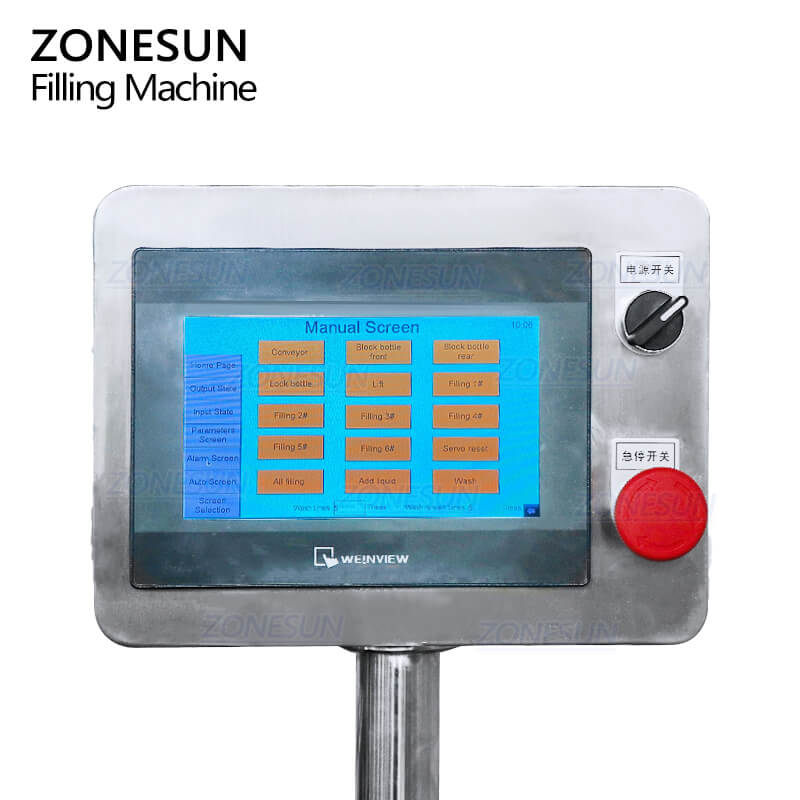 Control Panel of Lotion Paste Filling Machine