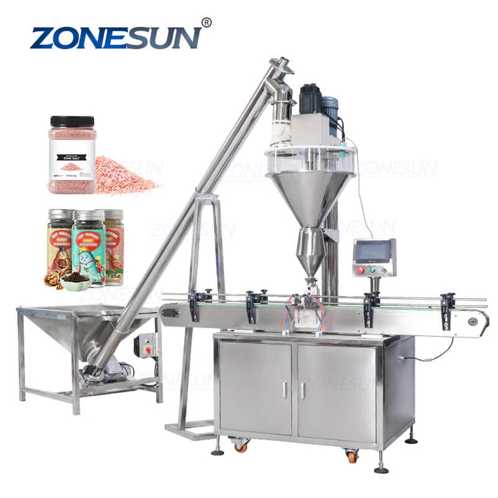 Automatic Powder Filling Machine With Screw Conveyor Feeder