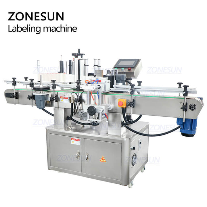 ZS-TB260 Round Bottle Single & Double Side Labeling Machine For Beverage Milk Juice Bottles