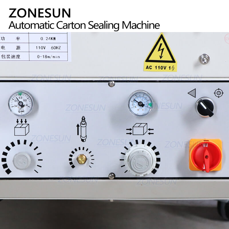 Control Panel of Carton Taping Machine