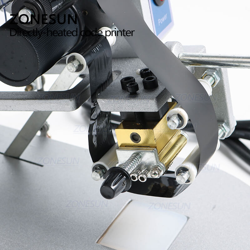 Date Coder Sticker Machine ZONESUN Manual Hand Operated Hot Stamp Printer Ribbon Date Coder Codin ...