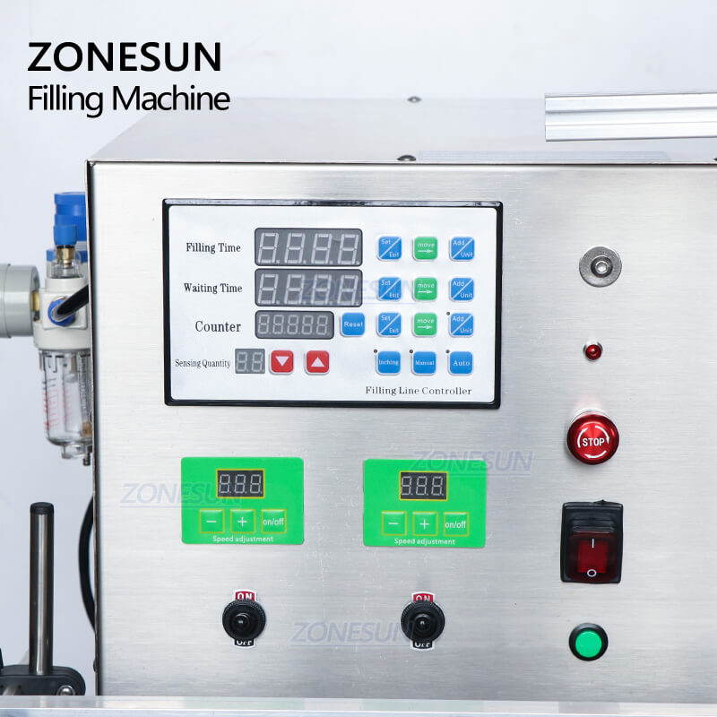 Control panel of Double Nozzles Diaphragm Pump filling machine