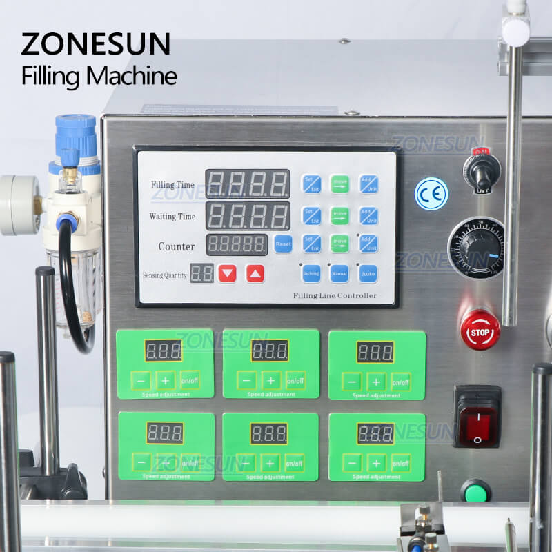 Operation Panel of ZS-DTMP6A  Automatic Desktop Magnetic Pump Filling Machine