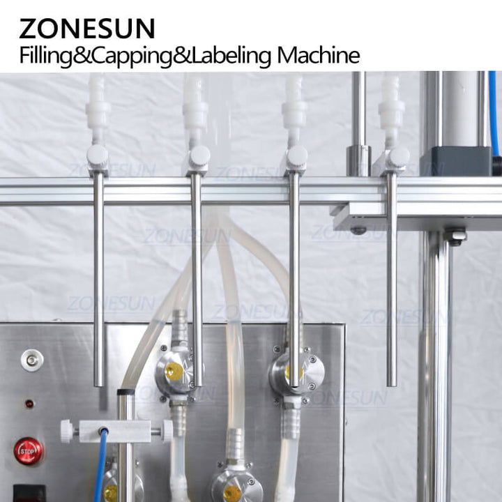 ZS-FAL180D4A Small Automatic Juice Essential Oil Dropper Bottle Liquid Filling Line With Bottle Turntable Machine