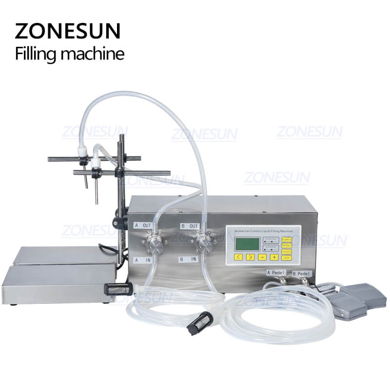 Double Heads Magnetic Pump Filling and Weighing Machine