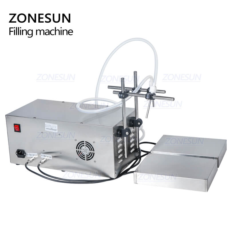 Double Heads Magnetic Pump Filling and Weighing Machine