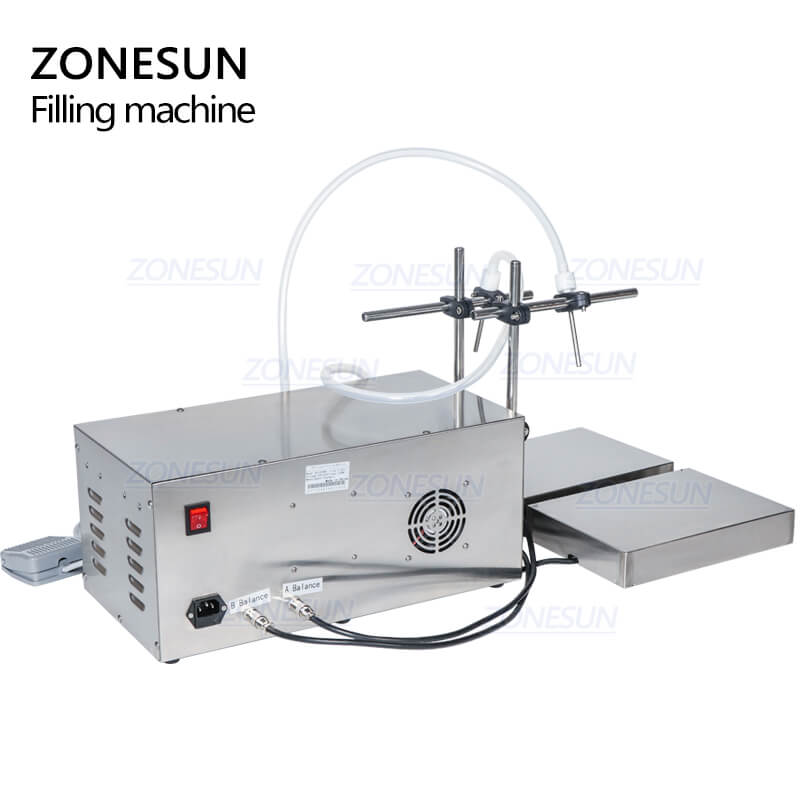 Double Heads Magnetic Pump Filling and Weighing Machine