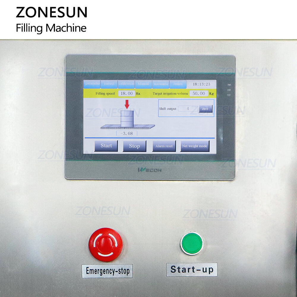 Control Panel of Semi-automatic Drum Filling Machine