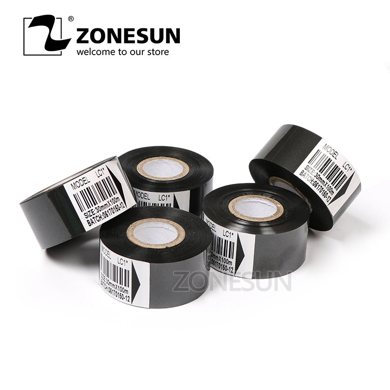 ZONESUN Thermal Ribbon of Ribbon Printing Machine for Plastic and Paper 30cm*100m - ZONESUN TECHNOLOGY LIMITED