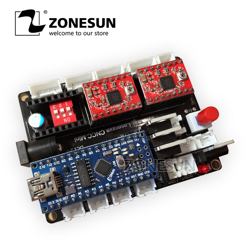 ZONESUN DIY desktop laser engraving machine, marking machine carving machine 3 axis micro step motor drive control motherboard - ZONESUN TECHNOLOGY LIMITED