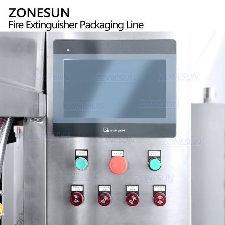 Control Panel of Fire Extinguisher Filling Capping Labeling Machine