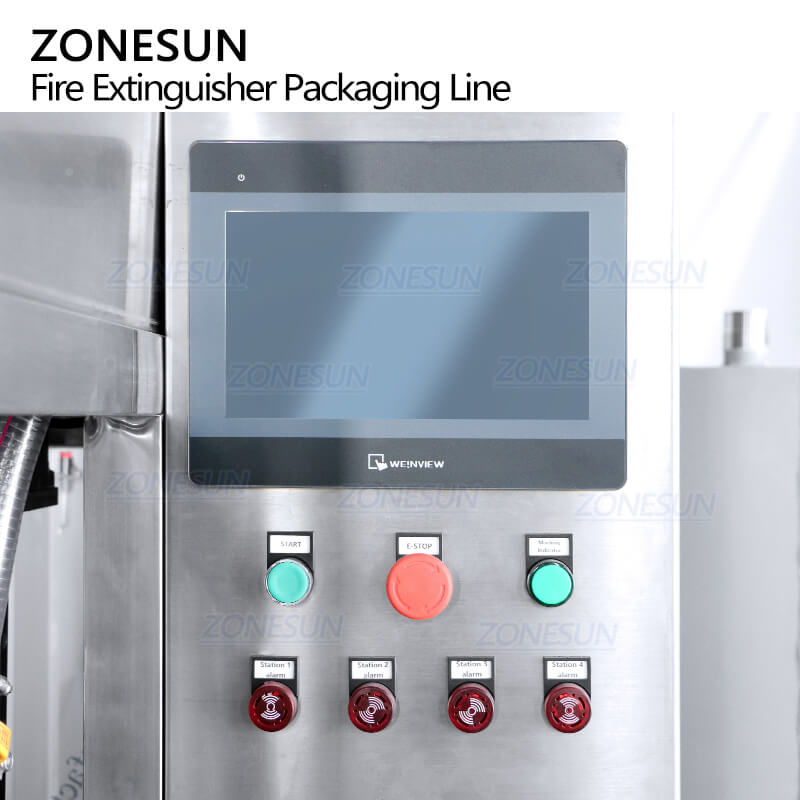 Capping Firefighting ZS-FE1 Automatic 4 Heads Fire Extinguisher Dry Powder Filling Capping