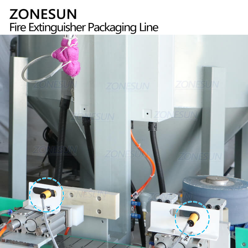 Electric Eye of Fire Extinguisher Filling Capping Labeling Machine