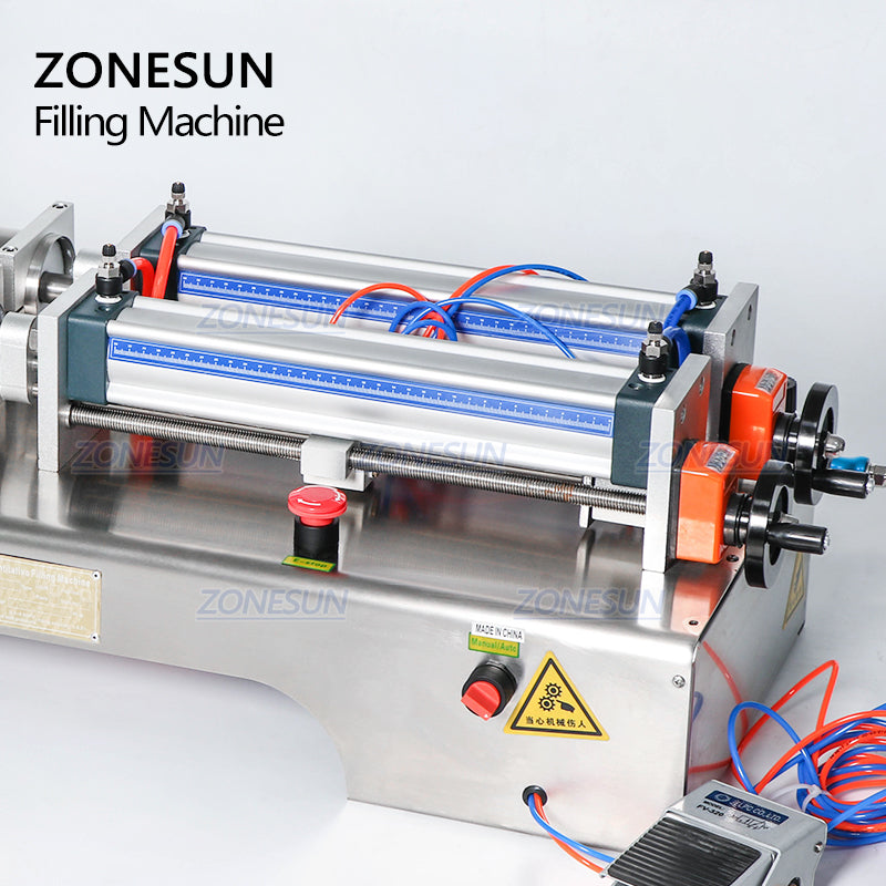 pistion of double nozzles fully pneumatic liquid filling machine