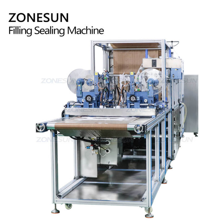 Hand Mask Sheet Filling Sealing Machine With Labeler