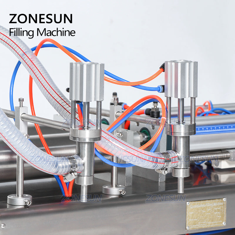 filling nozzle of double nozzles fully pneumatic liquid filling machine