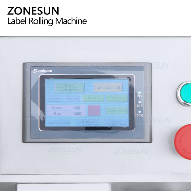 Paper Label Counting Machine ZS-RW2 Automatic Label Roll Paper Label Counting Rewinder Roll-to-roll ...