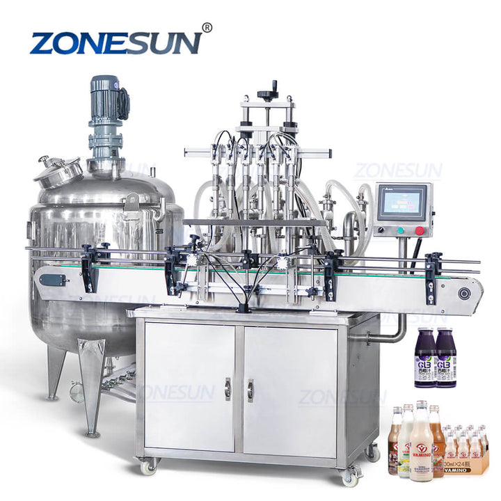 Automatic Thick Liquid Mixing Filling Machine