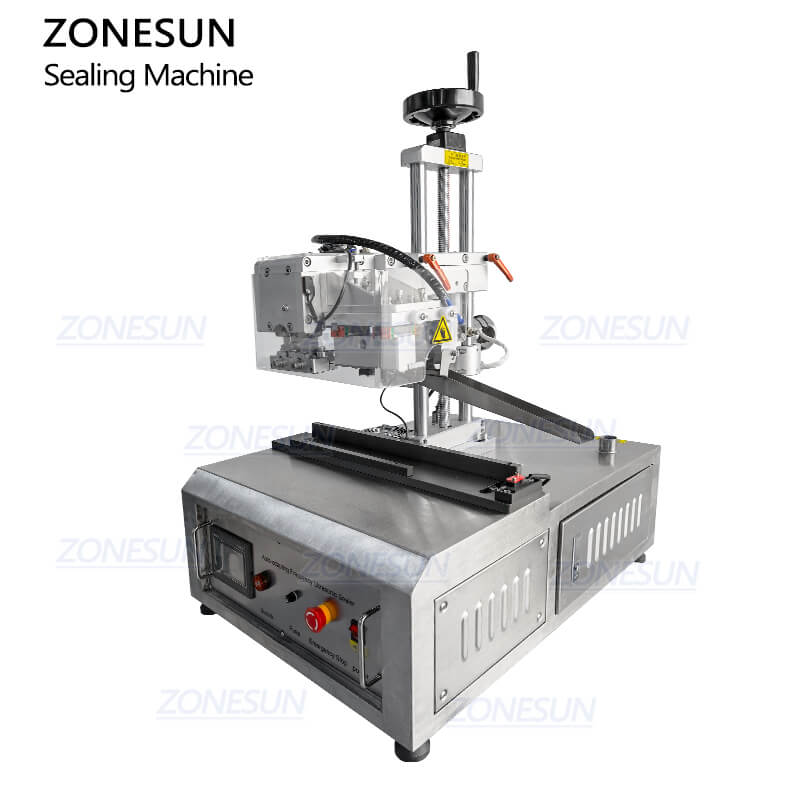 ZS-FK003U Semi-automatic Monodose Strip Tube Cosmetic Ultrasonic Aluminium Plastic Soft Tube Sealing Cutting Machine