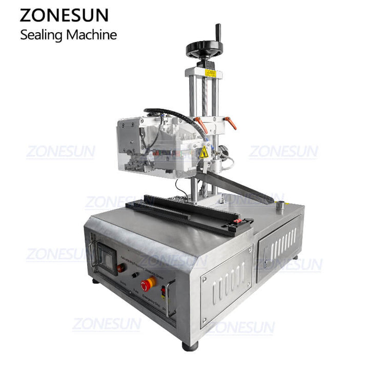 ZS-FK003U TUBE DE MONODOSE SEMI-Automatique Cosmetic Ultrasonic Aluminium Plastique tube mou Sceding Machine de coupe