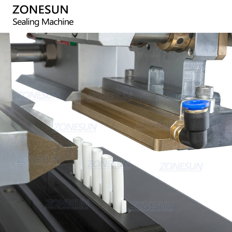 ZS-FK003U Semi-automatic Monodose Strip Tube Cosmetic Ultrasonic Aluminium Plastic Soft Tube Sealing Cutting Machine