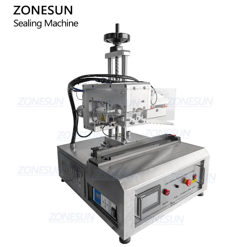 ZS-FK003U Semi-automatic Monodose Strip Tube Cosmetic Ultrasonic Aluminium Plastic Soft Tube Sealing Cutting Machine