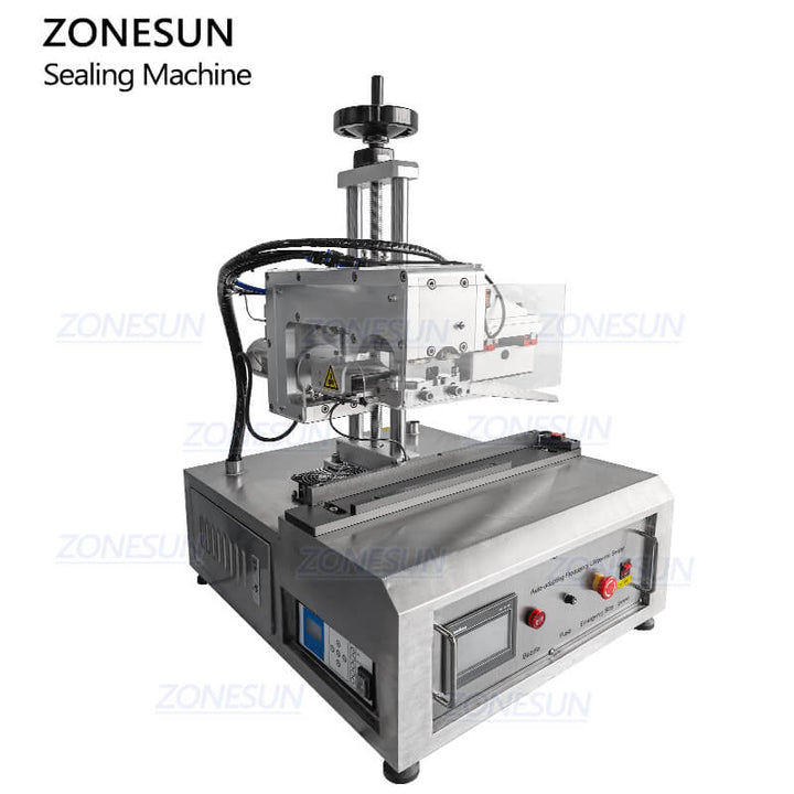 ZS-FK003U Halbautomatische Monodosis-Streifenröhrchen-kosmetische Ultraschall-Aluminium-Kunststoff-Weichrohr-Dichtungsschneidemaschine