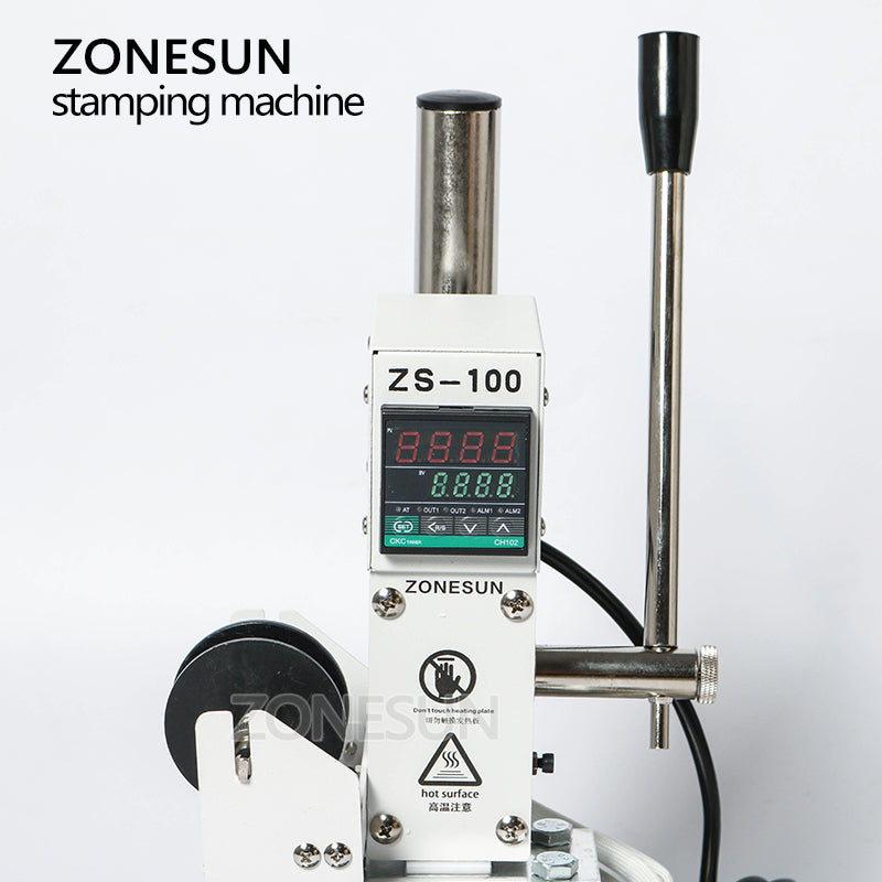 ZONESUN ZS-100A Custom Logo Hot Foil Stamping Machine Manual Bronzing Machine For PVC Card Leather Paper Pencil Stamping Machine - ZONESUN TECHNOLOGY LIMITED