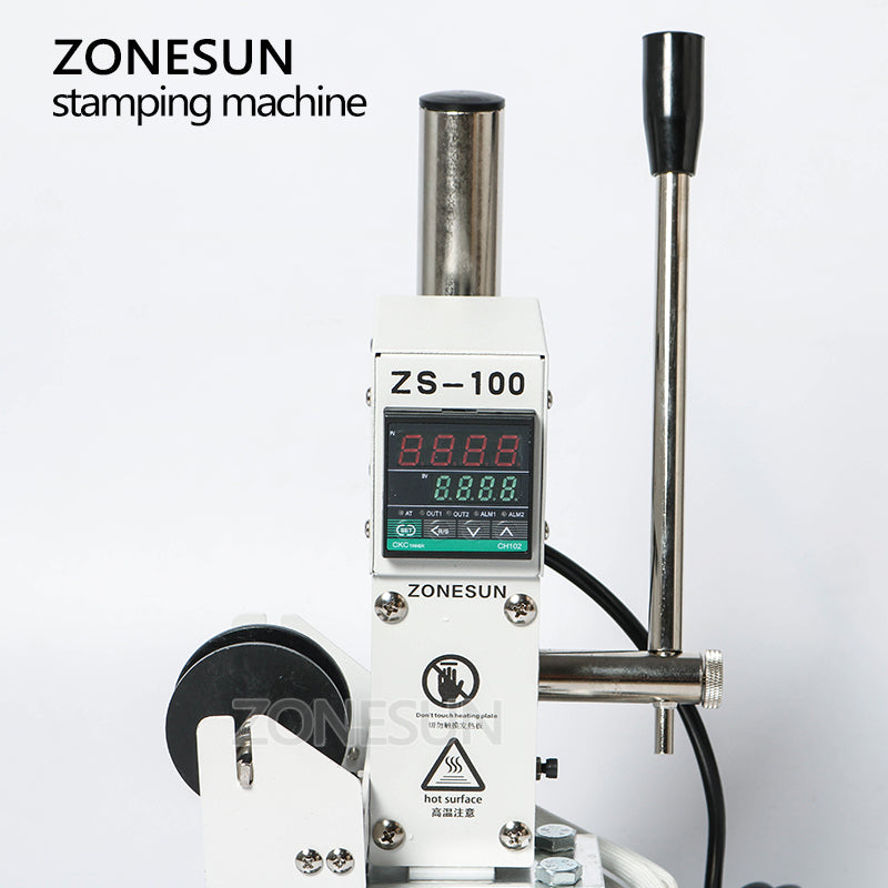 Bronzing Machine ZONESUN ZS-100A Custom Logo Hot Foil Stamping Machine Manual Bronzing