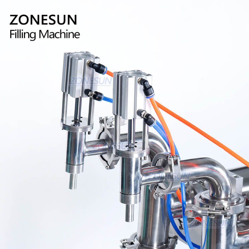 Filling nozzle of Double Heads Pneumatic Piston Liquid Filler Filling Machine